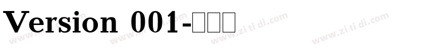 Version 001字体转换